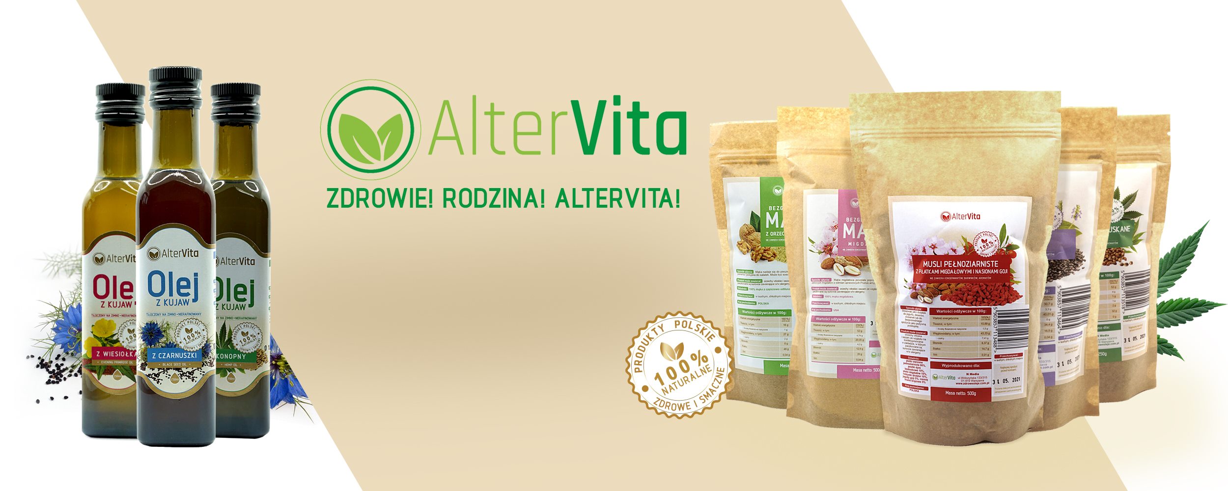 Informacje na temat marki AlterVita - Oleje Tłoczone na Zimno i Bezglutenowe Mąki
